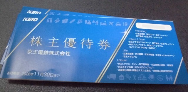京王電鉄株主優待券1冊(京王百貨店10枚タイプ)