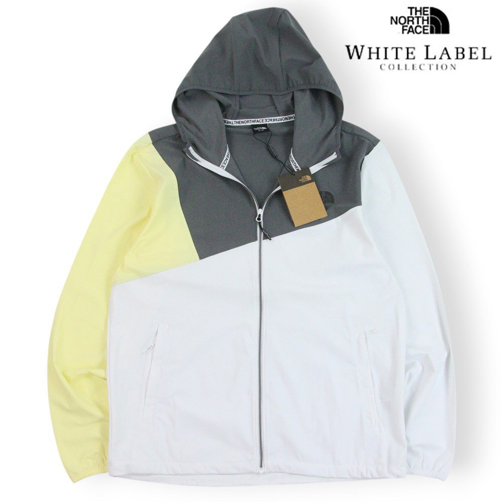 新品 ノースフェイス ホワイトレーベル NJ3LM10B TNF LIGHT JACKET ライトジャケット マウンテンパーカ 白 グレー 黄 M【参考価格￥19,800-