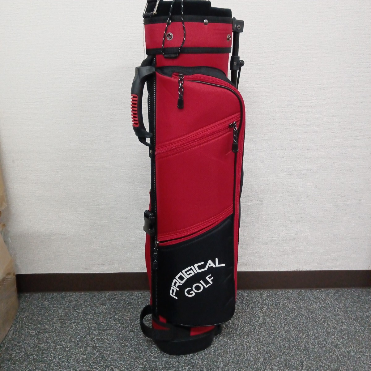 D PROGICAL GOLF プロジカルゴルフ キャディバッグ レッド ブラック 軽量バッグ 未使用