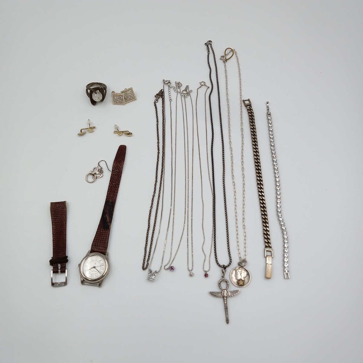 F 925 SILVER シルバー アクセサリ まとめ 約94g ネックレス 腕時計 リング ピアス ブレスレット