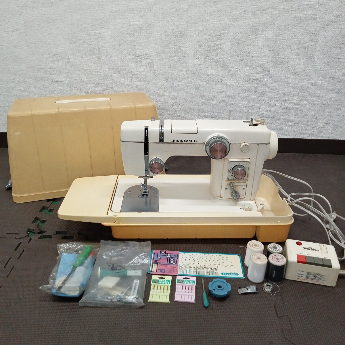 B JANOME ジャノメ ミシン ホワイト トピアエース MODEL 802 730275938 通電確認済