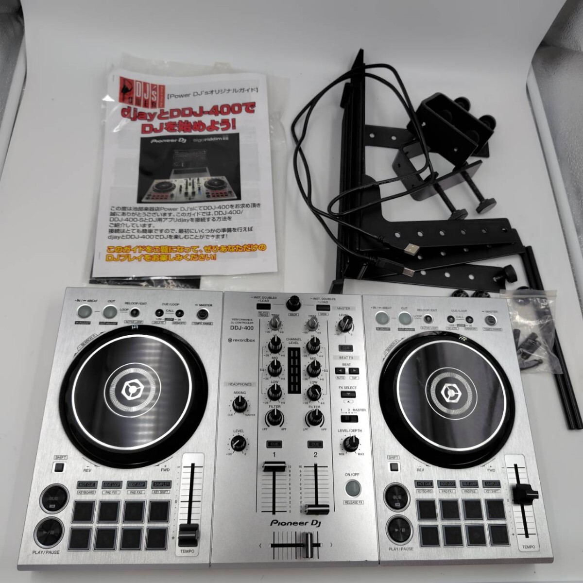B Pioneer パイオニア DJコントローラー DJ機材 限定シルバーカラー DDJ-400 SIMP003657DY 通電確認済