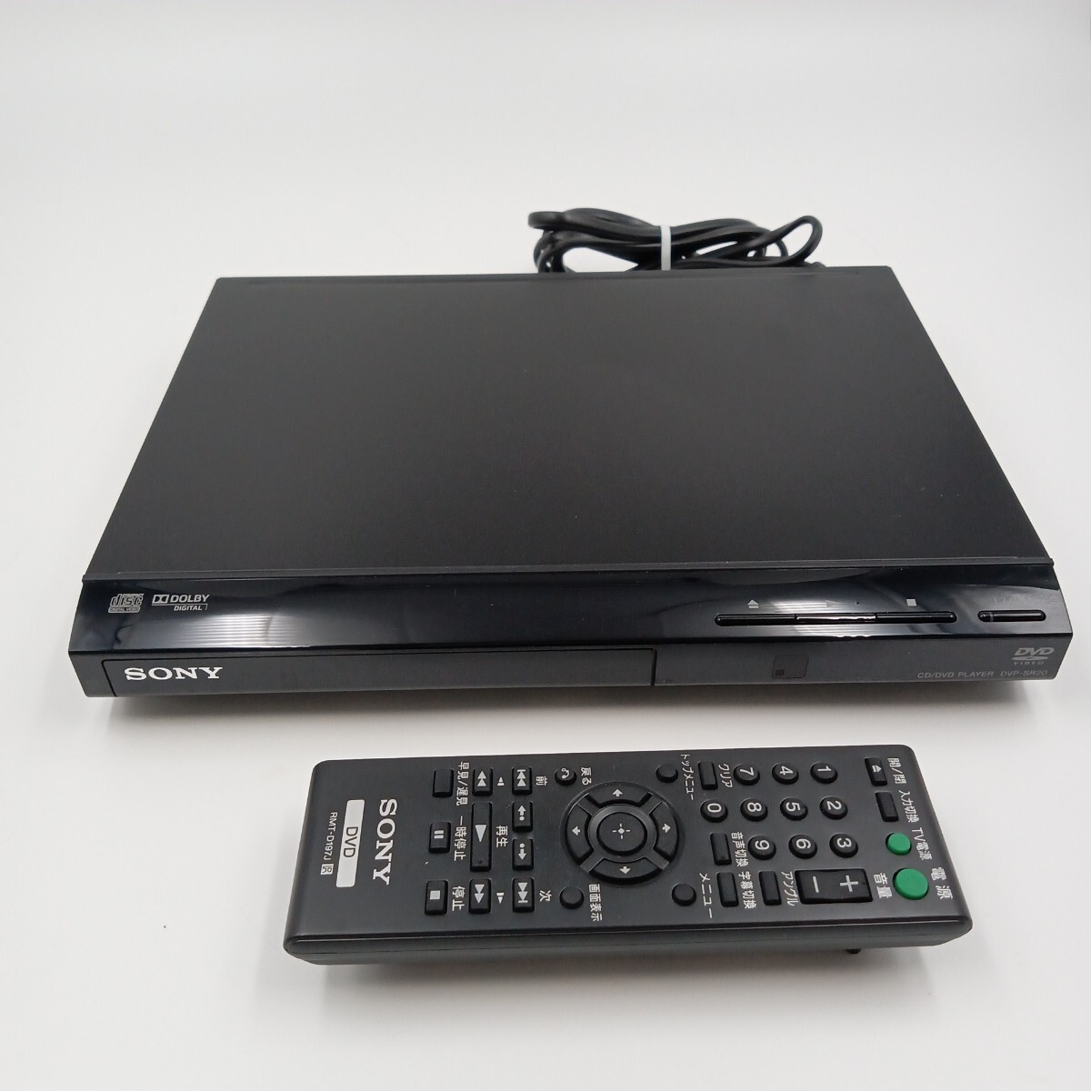 B SONY ソニー CD/ DVDプレイヤー DVP-SR20 2014年製 ブラック リモコン付 1433312 通電確認済