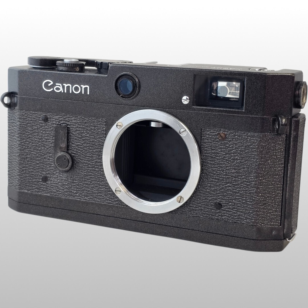 【整備済/保証付】Canon キヤノン P ブラックメタリック ボディ レンジファインダー ライカ Lマウント ポピュラレール Repaint Camera 7420