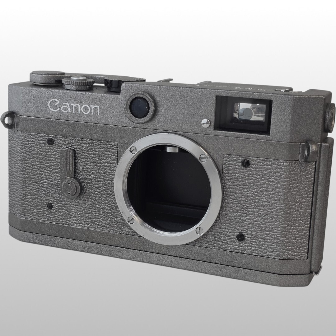 【整備済/保証付】Canon キヤノン P ガンメタリック ボディ レンジファインダー ライカ Lマウント ポピュラレール Repaint Camera 778440