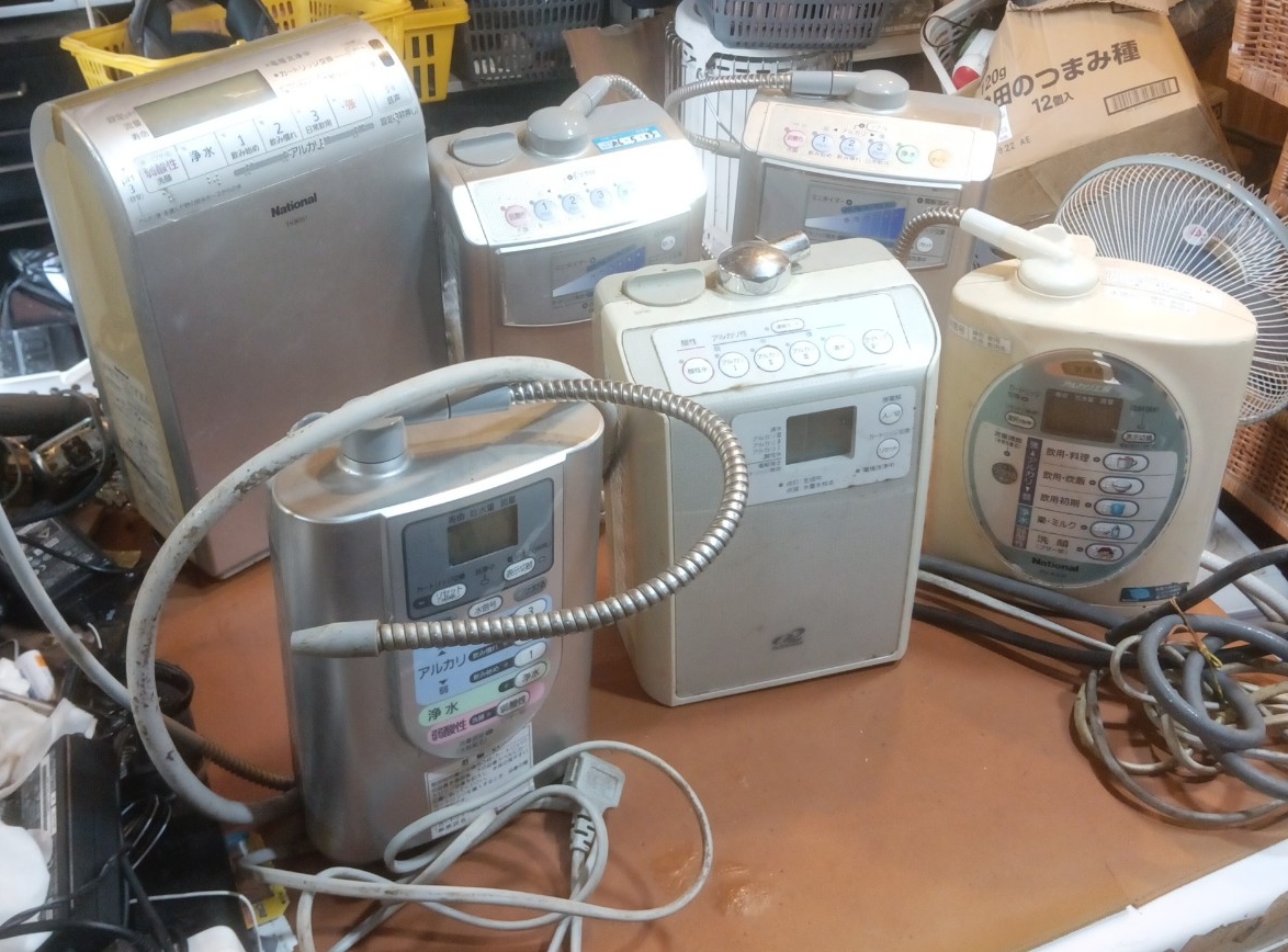National 三菱レイヨン　アルカリミズトピア　アルカリイオン整水器　AL001/TK7105x2/TK7208/TK8051 計6台　通電確認のみ