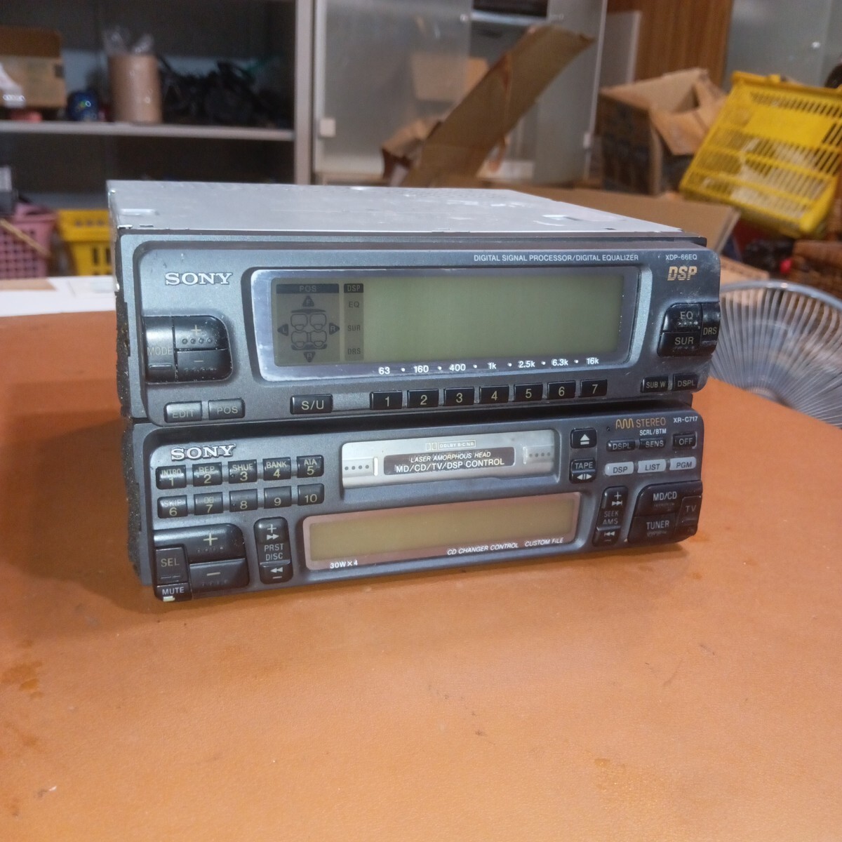 ソニー XR-C717 CSX-66EQ CD MD カセットデッキ カーオーディオ 2点セット 現状品 SONY 