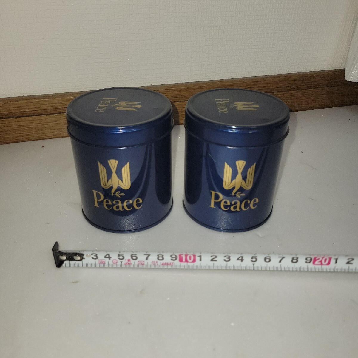 ピース缶 空き缶2個セット 小物入れ タバコ レトロ 当時物
