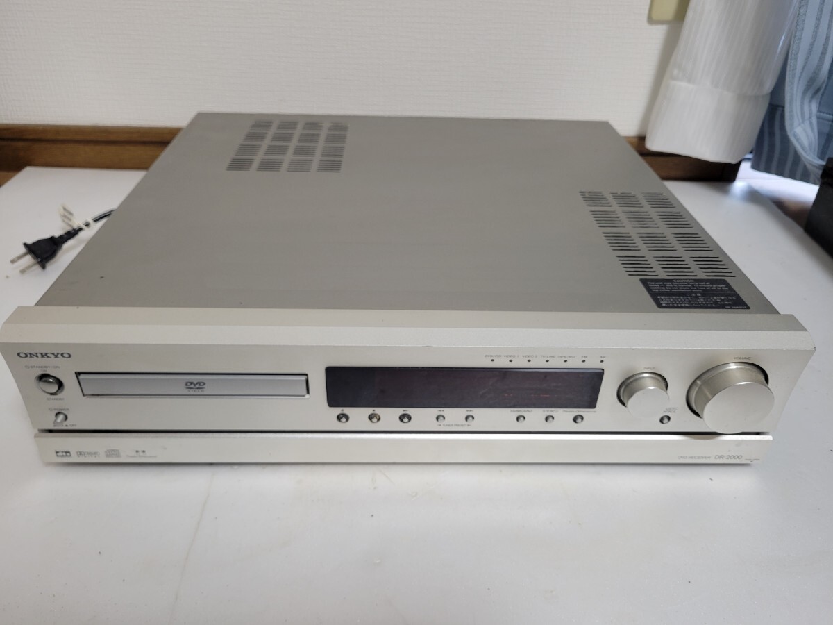  ONKYO　DVDReceiver　 DR-2000　通電確認のみ、故障あり、ジャンク品
