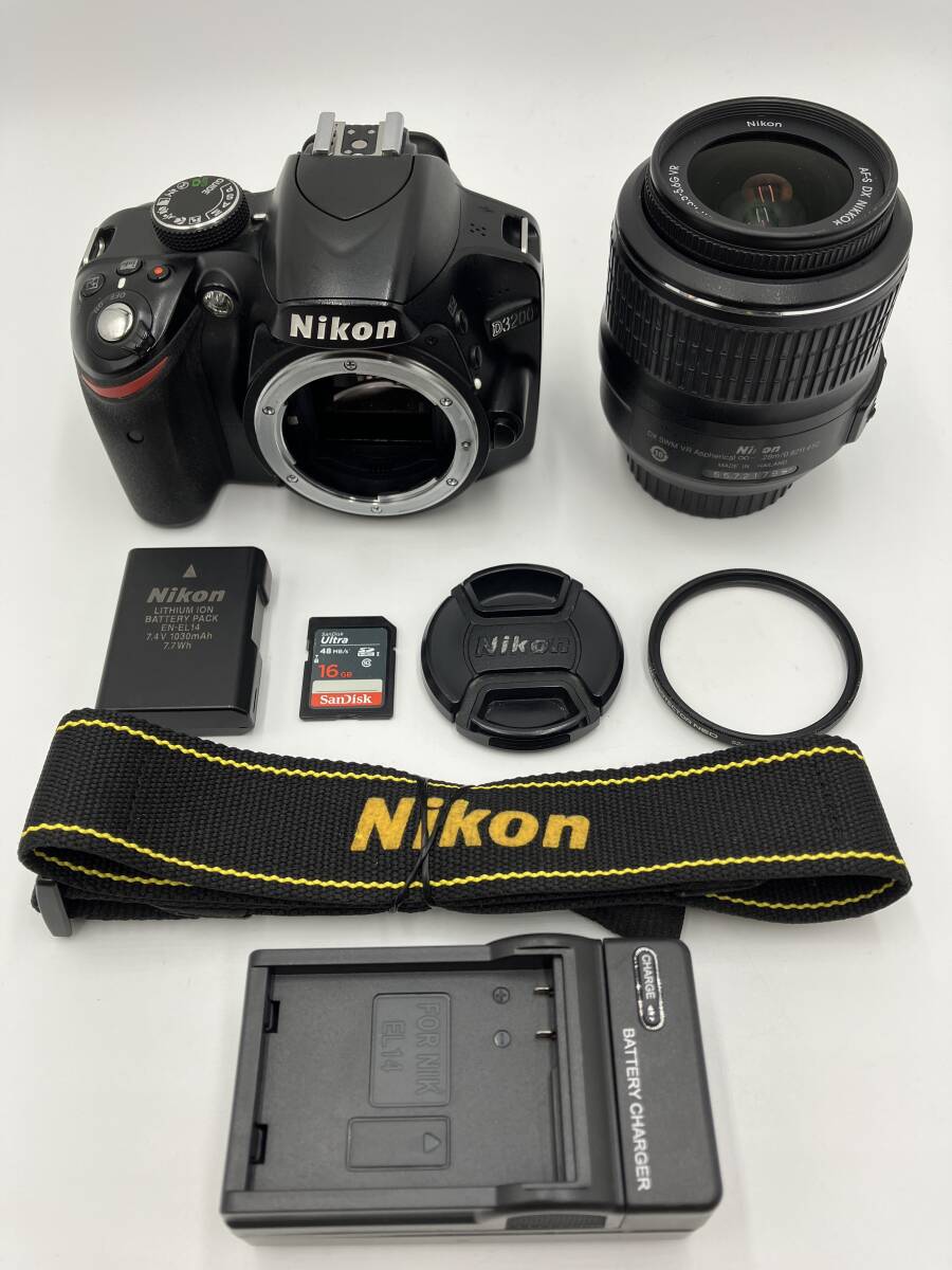 【動作確認済】Nikon D3200 AF-S DX NIKKOR 18-55mm F3.5-5.6G VR レンズキット