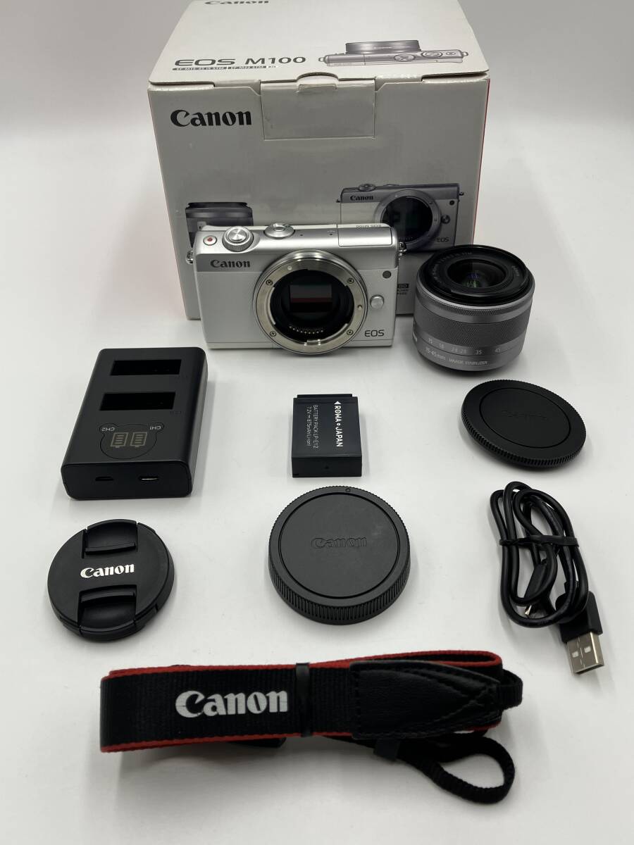 【動作確認済】Canon EOS M100 EF-M 15-45mm F3.5-6.3 IS STM レンズキット