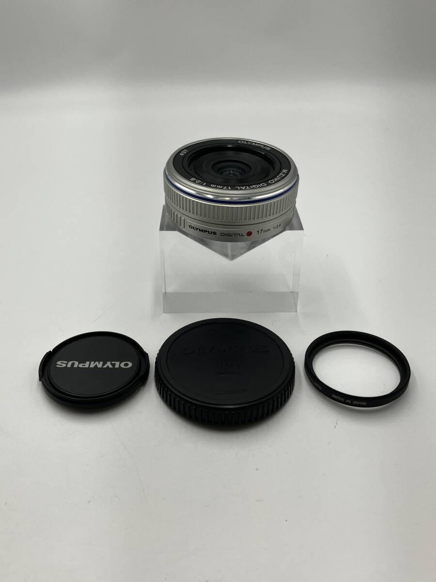 【動作確認済】OLYMPUS M.ZUIKO DIGITAL 17mm F2.8 シルバー 単焦点レンズ