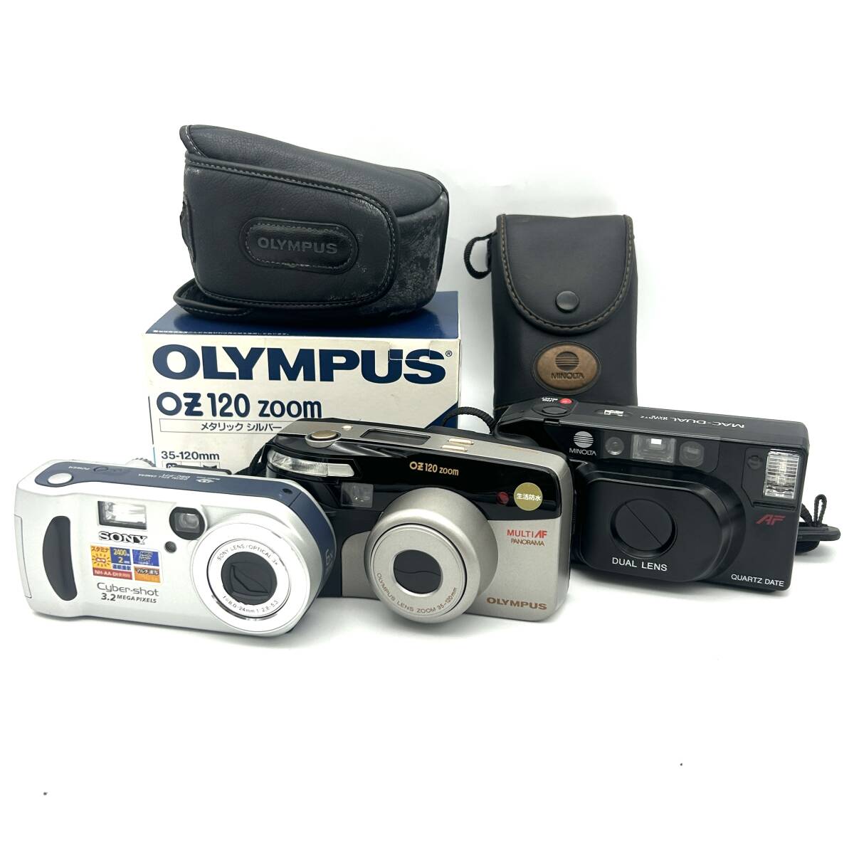 AY3750■【動作未確認】カメラ まとめ CYBER-SHOT サイバーショット DSC-P71 OLYMPUS オリンパス OZ 120 zoom MINOLTA ミノルタ MAC-DUAL