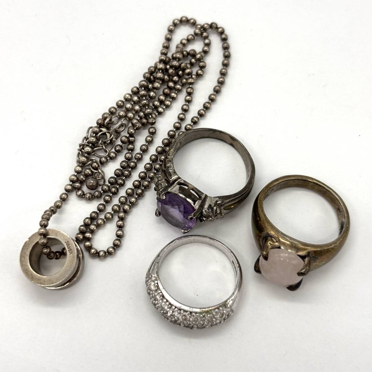 TY3239■【総重量 約29.4g】SILVER アクセサリー まとめ リング 指輪 ネックレス silver シルバー SV 925 アンティーク 1円スタート