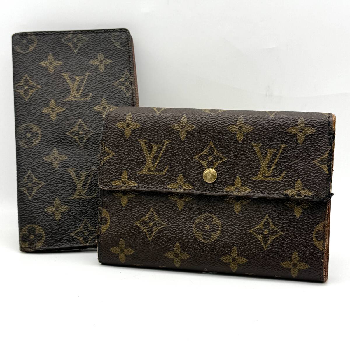 GP202■LOUIS VUITTON ルイヴィトン モノグラム 財布 2点まとめ ポルト トレゾール エテュイ パピエ ポルト カルト クレディ 二つ折り