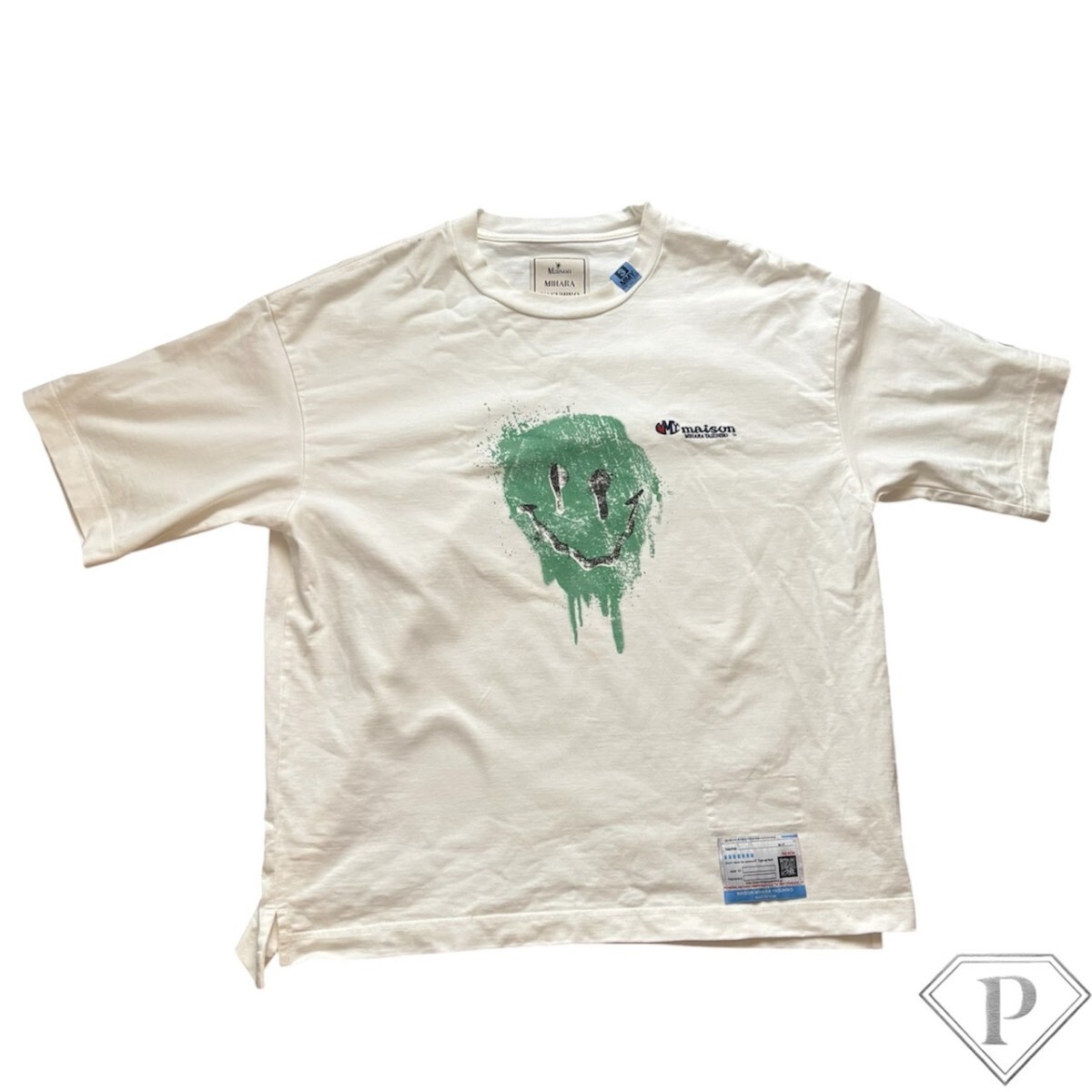 (1円スタート) Maison MIHARA YASUHIRO A11TS691 Tシャツ 半袖Tシャツ 半袖 ホワイト IMITATION COMPLEX 44サイズ 