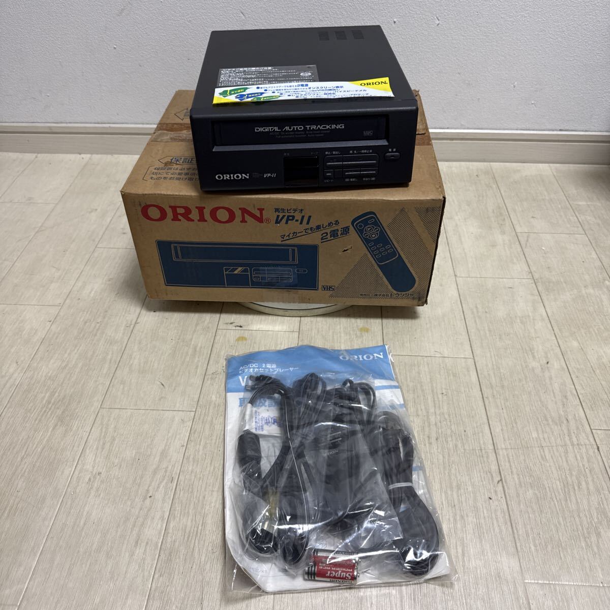 ORION ビデオカセットプレーヤー通電確認済みジャンク品セット箱説明書付き