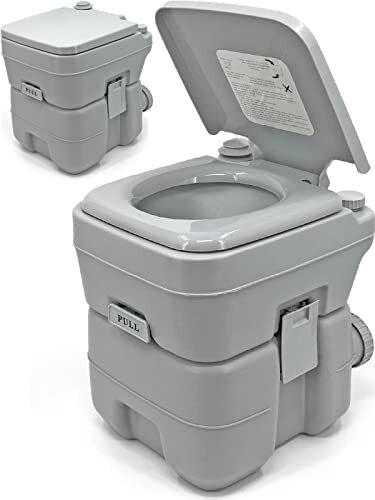 Hilax ポータブルトイレ 水洗 20L タンク簡単取り外し 簡易トイレ 非常用 災害 ポータブル キャンピングカー 車中泊 y