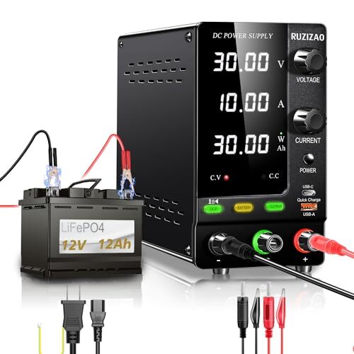 安定化電源 30V 10A 4桁電圧電流電力表示 エンコーダ調整 デスクトップ電源 スイッチング電源 6V 12V 24V 電池y