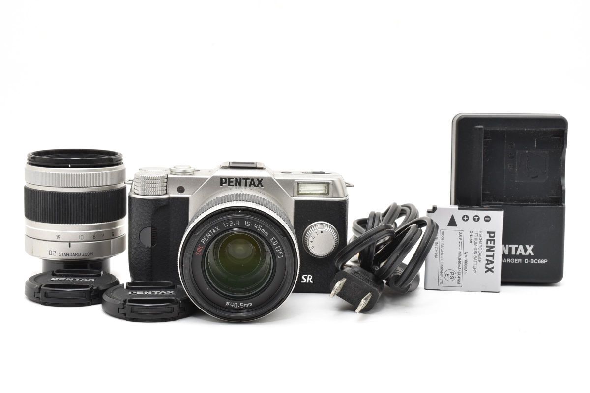【動作好調】 PENTAX ペンタックス Q10 5-15mm F2.8-4.5 15-45mm F2.8 ダブルズームレンズキット ミラーレス一眼カメラ #70-5