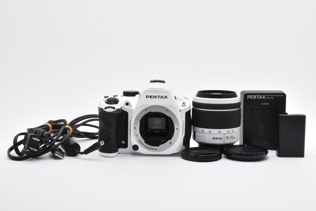 【希少】 PENTAX ペンタックス K-30 ホワイト レンズキット デジタル一眼カメラ　　　　 #6-6