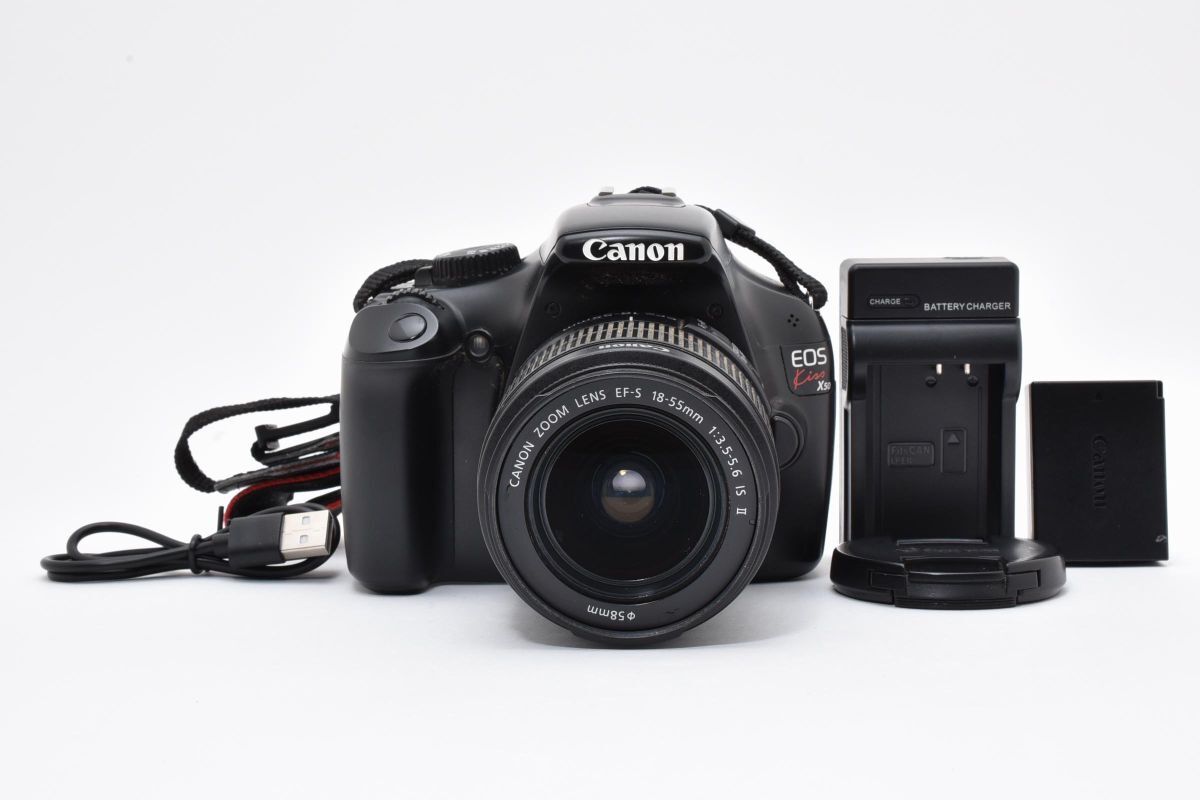 【動作好調】 Canon キャノン EOS Kiss X50 レンズキット デジタル一眼カメラ #65-1