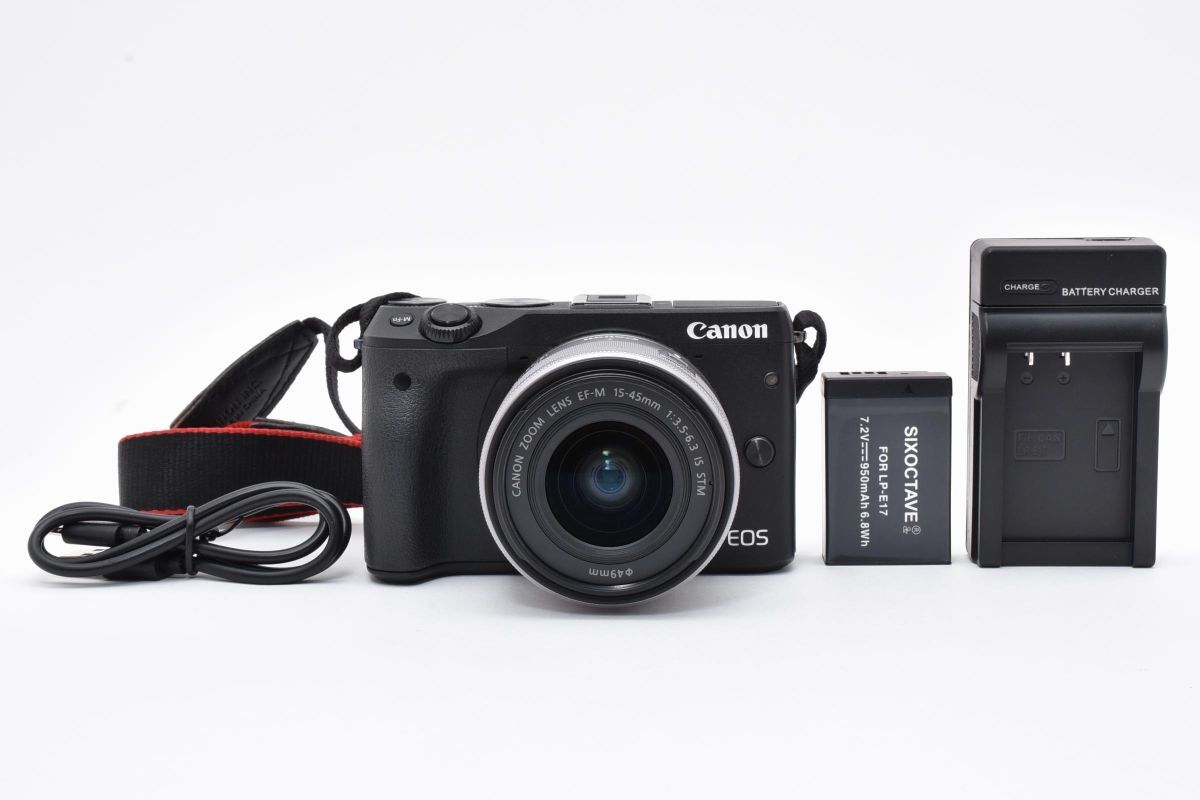 【動作好調】 Canon キャノン EOS M3 レンズセット ミラーレス一眼カメラ #98-2