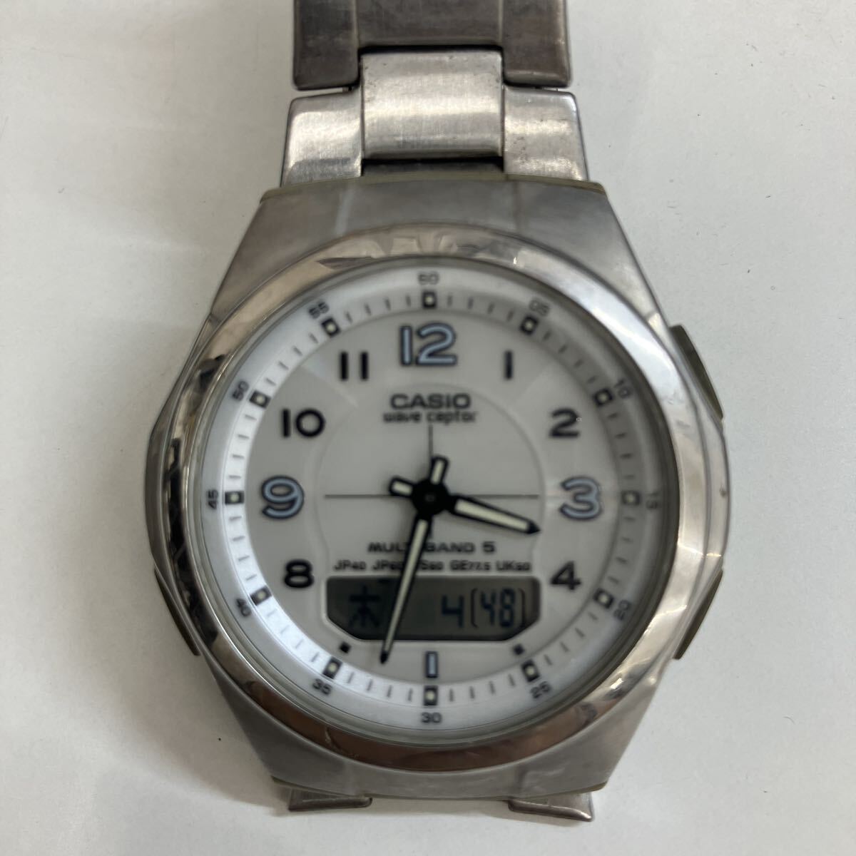 CASIO カシオ 腕時計 ウェーブセプター アナデジ 電波ソーラー WAVE CEPTOR WVA-M480 現在稼働【0】