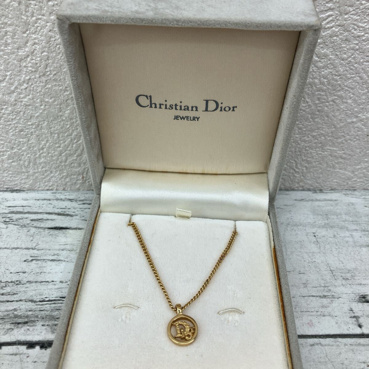 Christian Dior クリスチャンディオール ゴールドカラー ネックレス アクセサリー ディオール ヴィンテージ ゴールド 箱付き【10105】