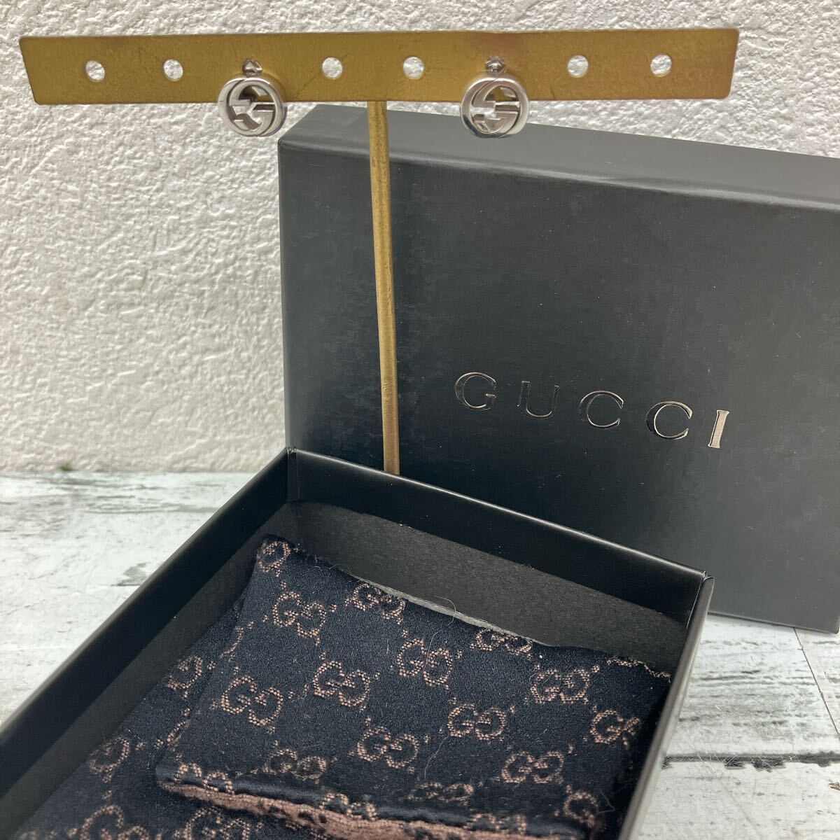 GUCCI グッチ SV925 ピアス Ag925 アクセサリー シルバー 箱付き【1011】