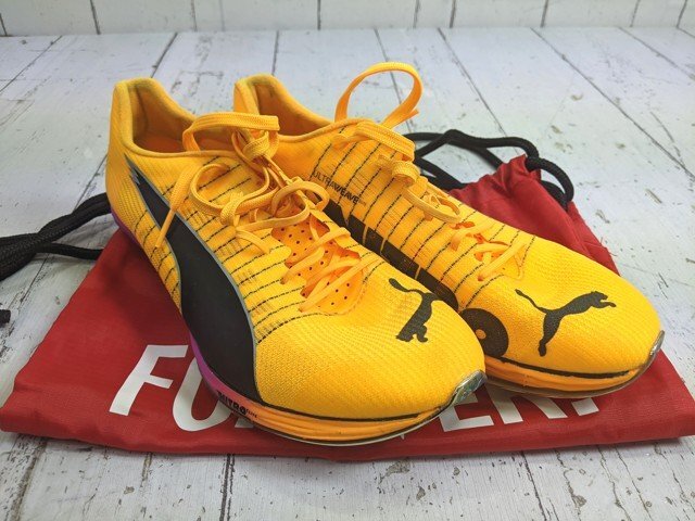 【6yt054】陸上競技用スパイクシューズ PUMA プーマ エヴォスピード フォルテ ニトロ エリート 313304-01 サイズ：25.0㎝◆v73♪