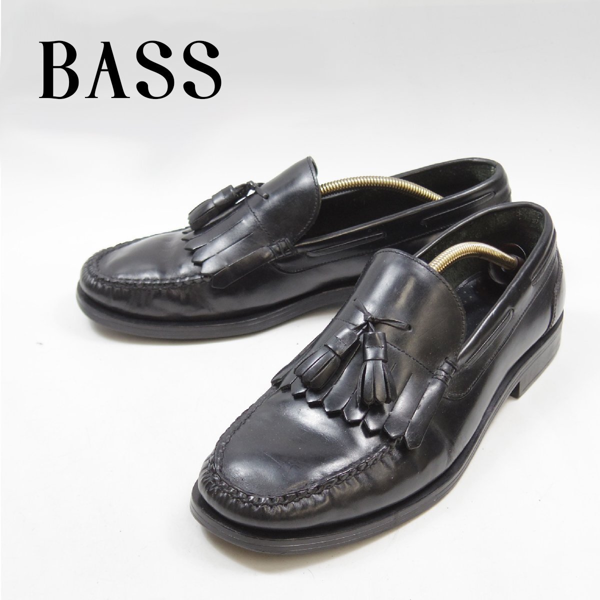 11W表記 29cm相当　G.H.BASS&Co. ジーエイチバス　タッセルローファー ブラック　黒　レザーシューズ　マッケイ製法　革靴/26.6.2/P4766