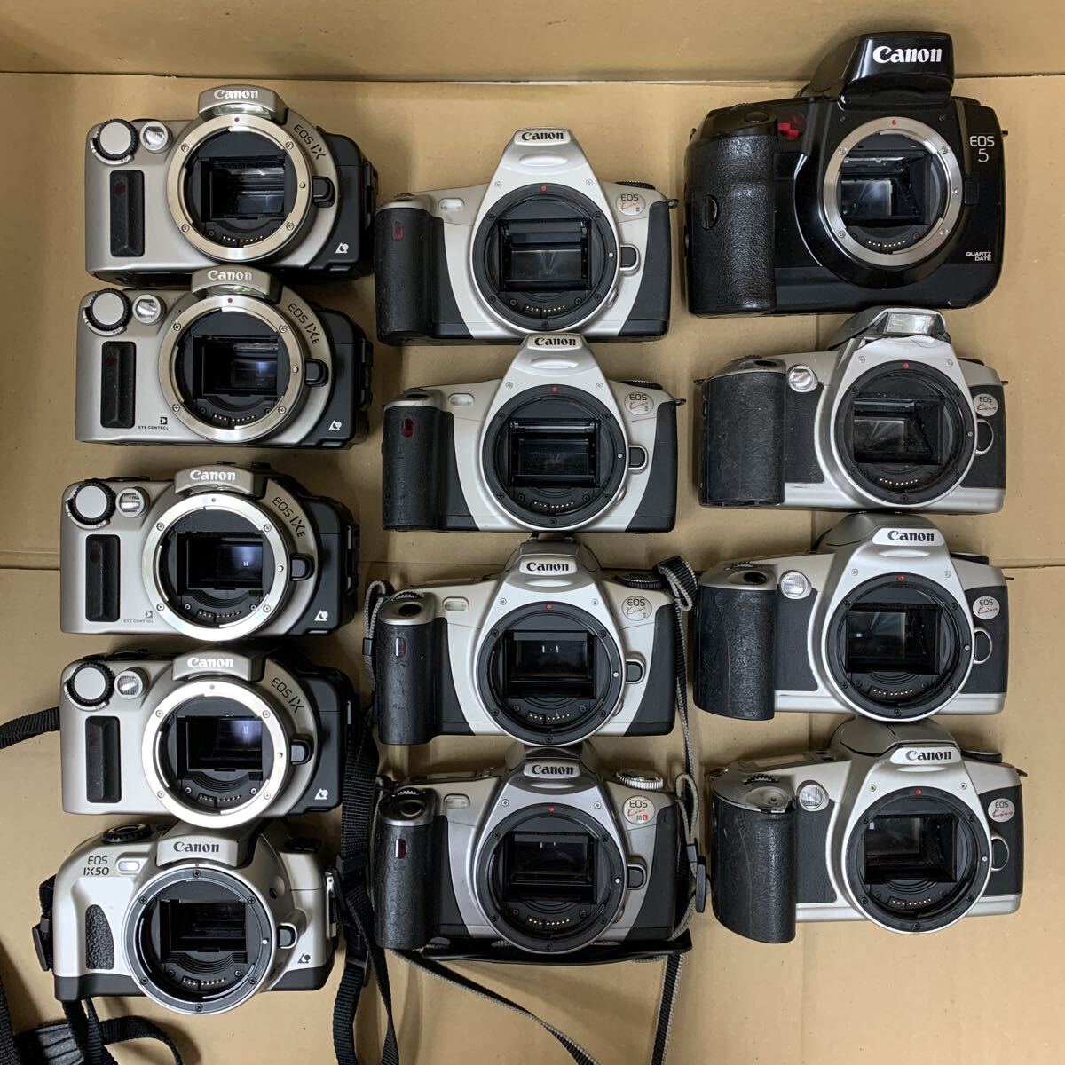 まとめて Canon EOS5 Kiss KissⅢ KissⅢL IXE IX IX50 キヤノン 一眼レフカメラ フィルムカメラ ボディ 未確認 SET 171