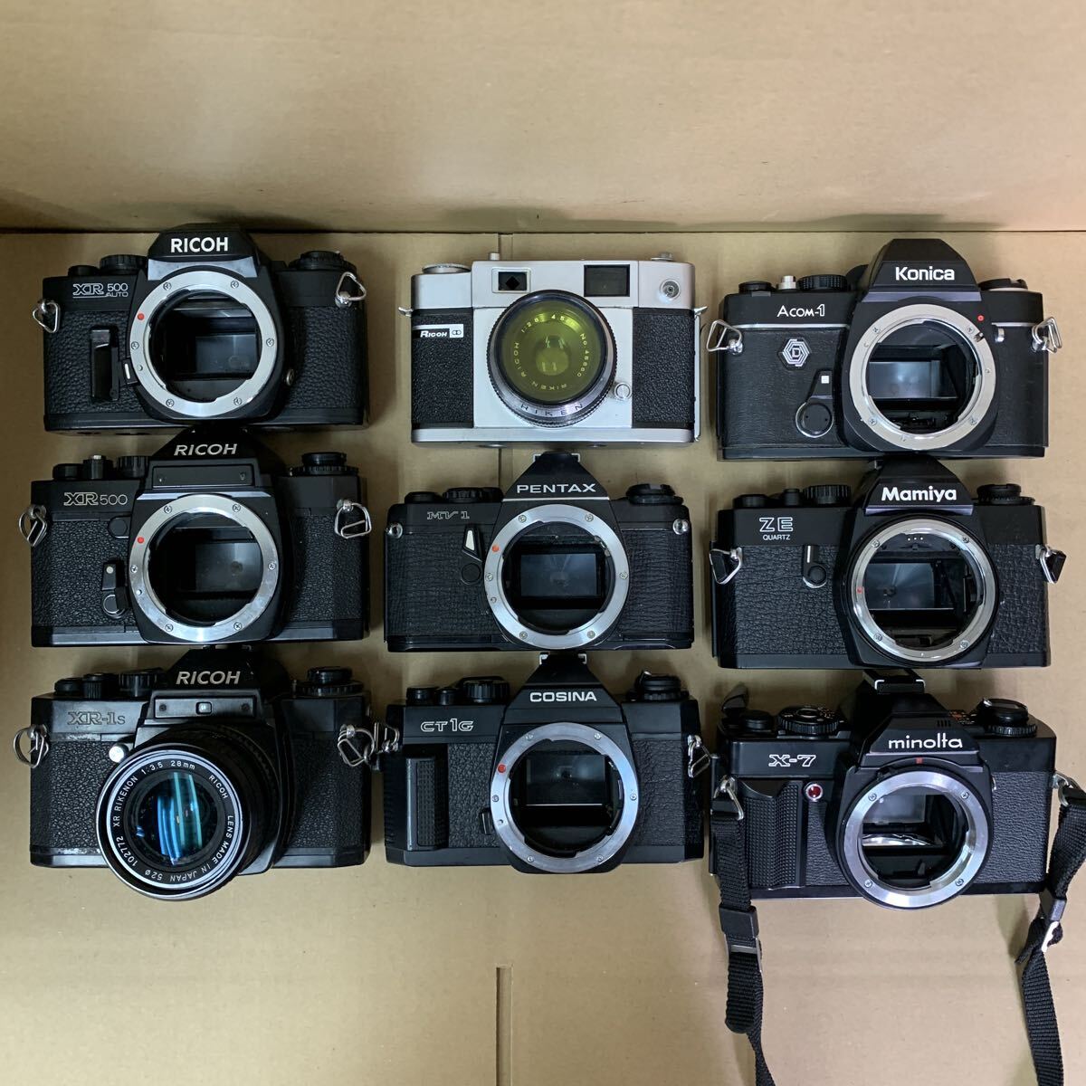 まとめて RICOH PENTAX MINOLTA COSINA Konica Mamiya リコー ペンタックス ミノルタ 一眼レフカメラ フィルムカメラ 未確認 SET 177