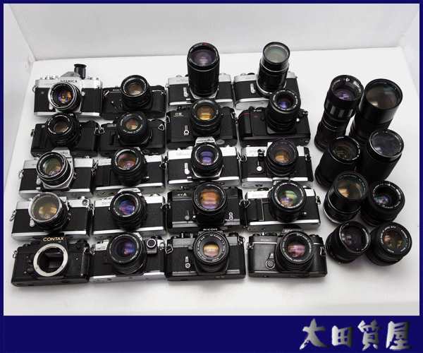 11)【同梱不可】MINOLTA OLYMPUS RICOH KONICA 他 一眼レフ フィルムカメラ/レンズ/大量/おまとめ/まとめ/動作未確認 ジャンク ☆1円～