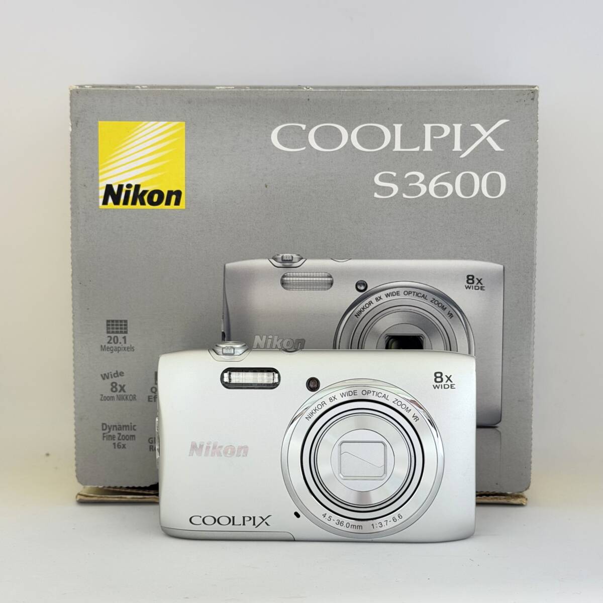 5-124 Nikon COOLPIX S3600 ニコン クールピクス コンデジ デジカメ SDカード付 付属品あり 動作未確認