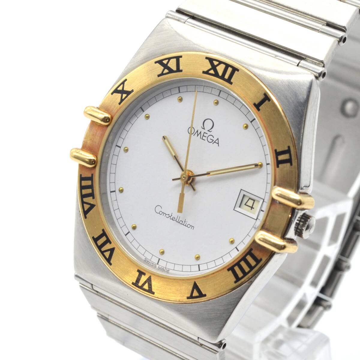 1円~　稼働　A114-1301778G　オメガOMEGA　Constellation コンステレーション　クォーツ　デイト（不良）　SS　メンズ腕時計