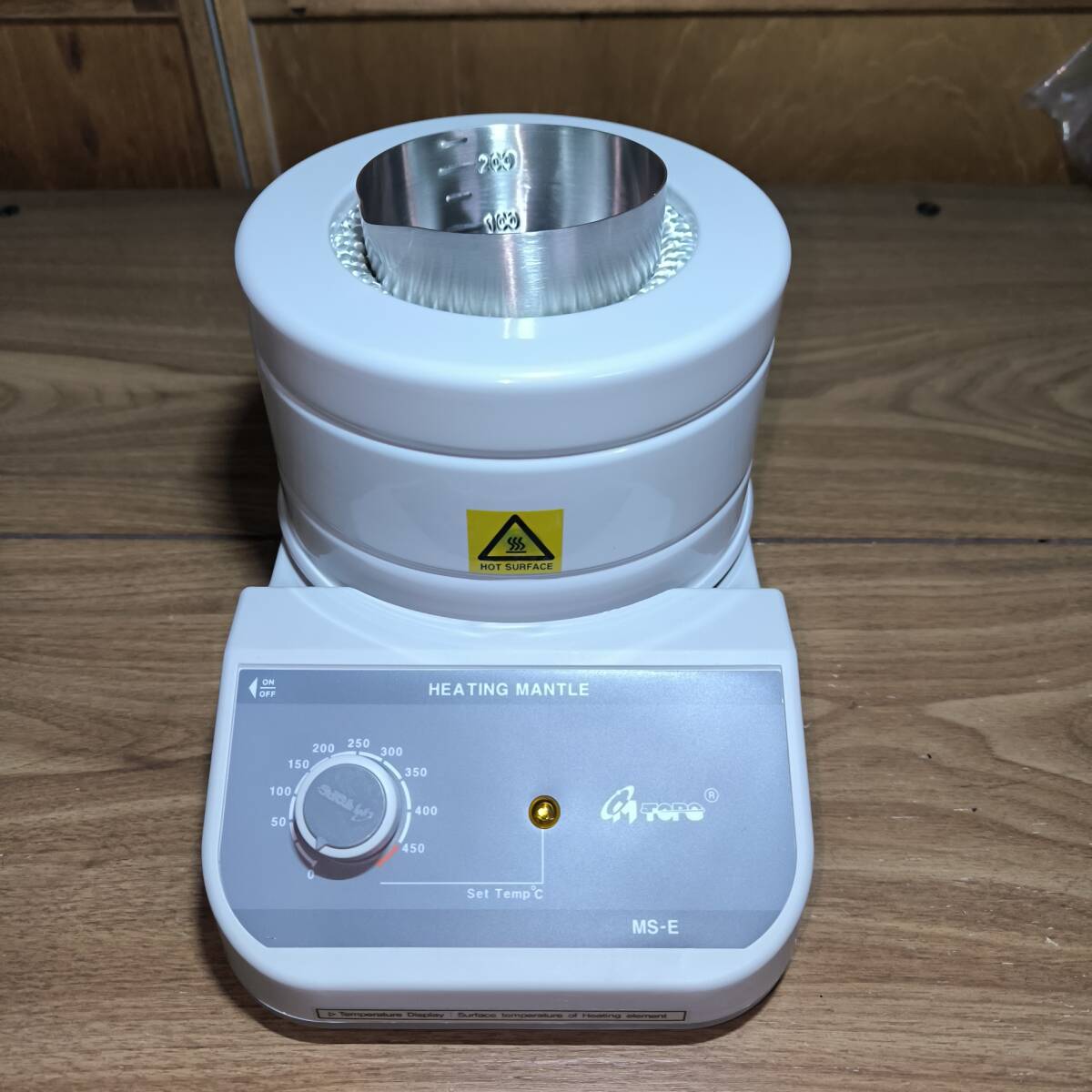 TOPS MS-E-2 マントルヒーター（フラスコ用）200mL アナログ温度調節器内蔵型マントルヒーター