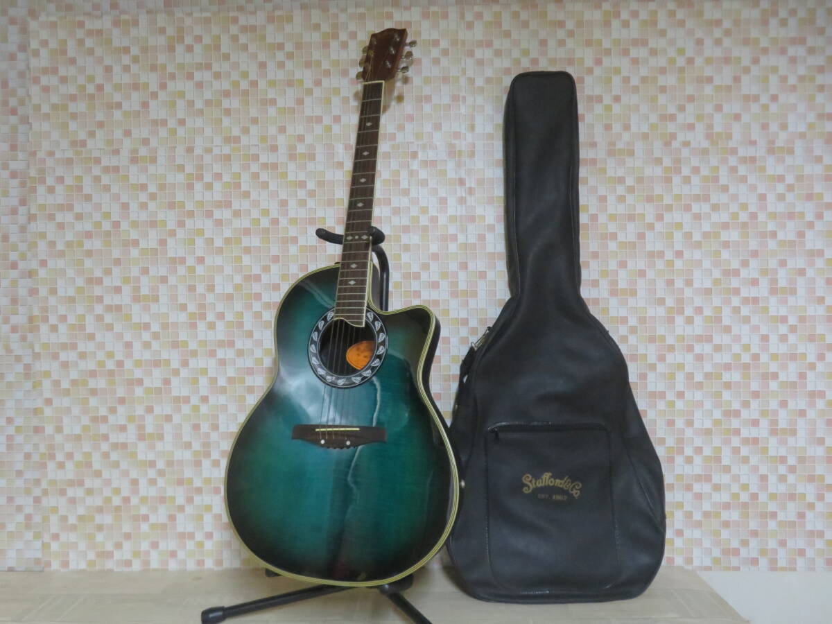 美品! Stafford&Co. スタッフォード SE-350 エレアコギター 緑系 室内保管品 非喫煙環境です 