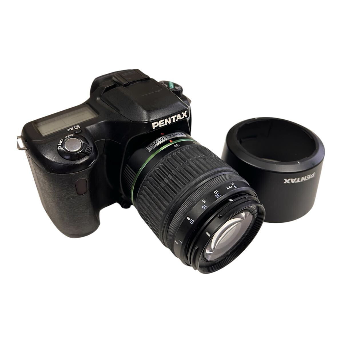 ☆1円スタート PENTAX *ist DS2 デジタル一眼レフカメラ SMC PENTAX-DA 50-200mm ED レンズ付 フード付 動作未確認 現状品 ペンタックス