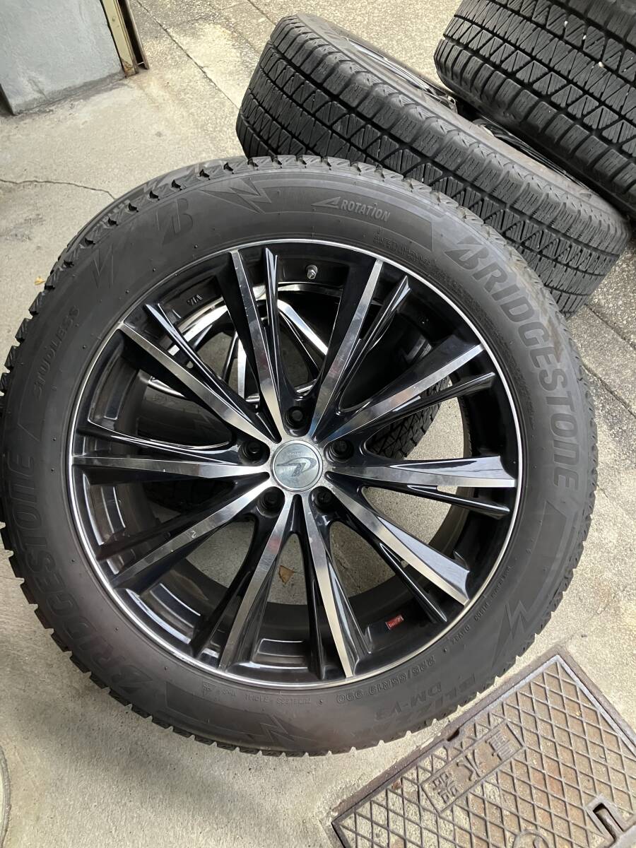 Weds レオニス 19×8J ５穴 2023年製ブリヂストン BLIZZAK DM-V3 225/55R19 中古品