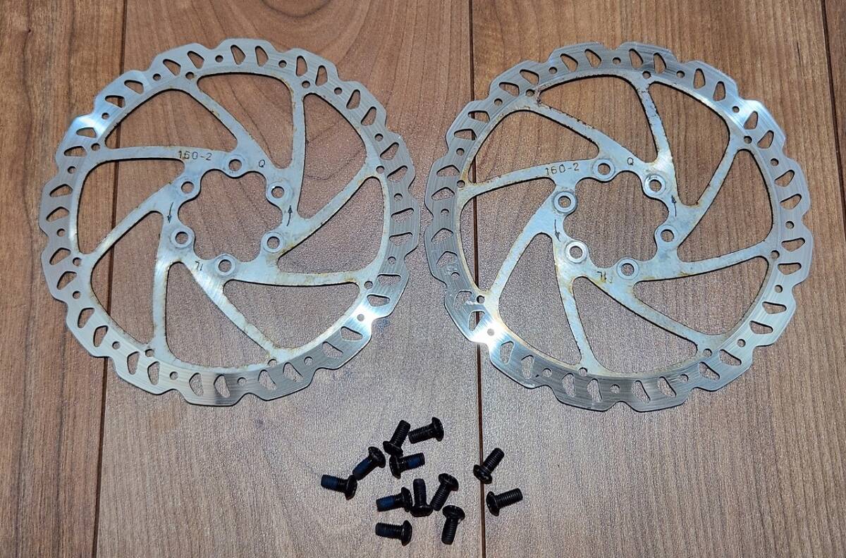 ディスクブレーキローター 6bolts 160mm 2枚セット