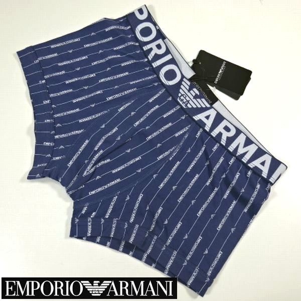 新品 エンポリオアルマーニ EMPORIO ARMANI ロゴ ボクサーパンツ 下着 ボクサーブリーフ S-M 紺灰 メンズ 男性 紳士 正規品