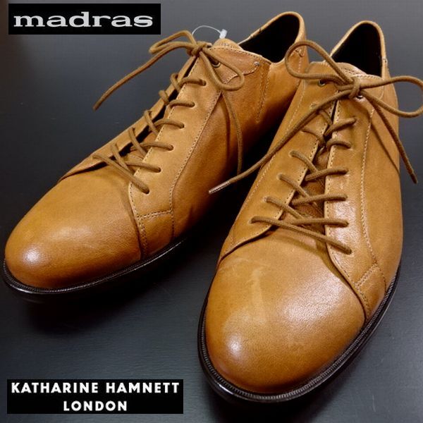 ◎新品 KATHARINE HAMNETT LONDON madras キャサリンハムネット マドラス 本革レザー ビジネスカジュアル シューズ 靴 27cm メンズ