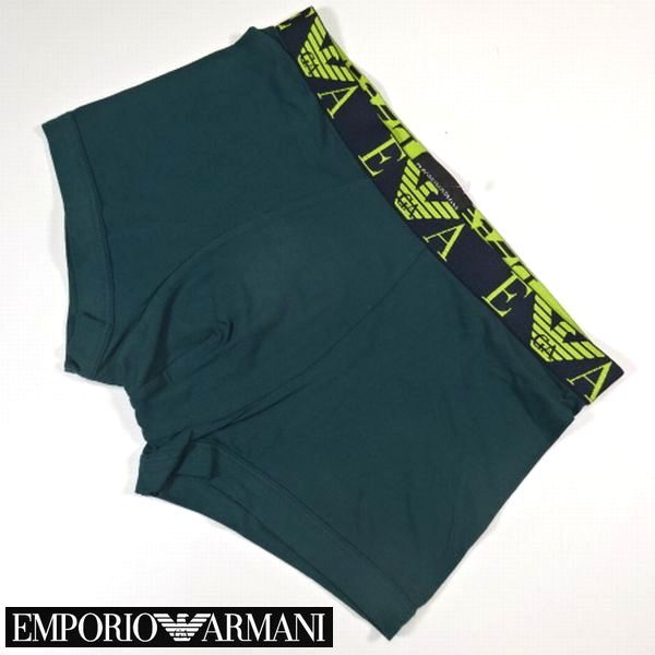 ◎新品 EMPORIO ARMANI エンポリオアルマーニ ロゴ ボクサーパンツ 下着 ボクサーブリーフ M-L 緑 メンズ 男性 紳士 正規品