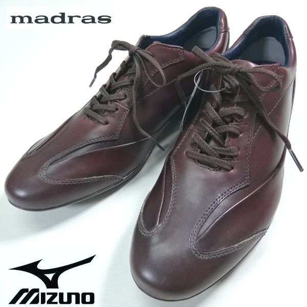 ◎新品 マドラス ミズノ 定価20900円 本革レザー ビジネスカジュアル シューズ 靴 スニーカー 25cm madras MIZUNO