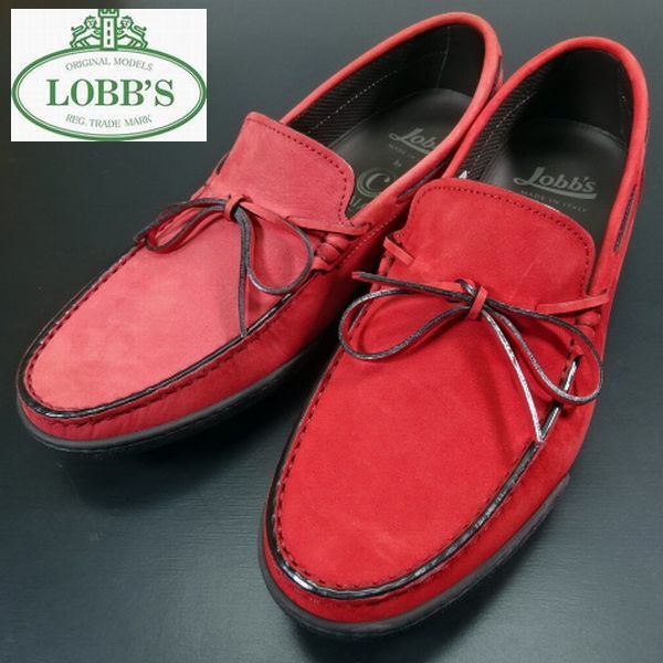 ☆新品訳 LOBB'S ロブス 定価35200円 イタリア製 本革レザー スリッポン ドライビングシューズ 靴 25cm 40 メンズ 紳士用
