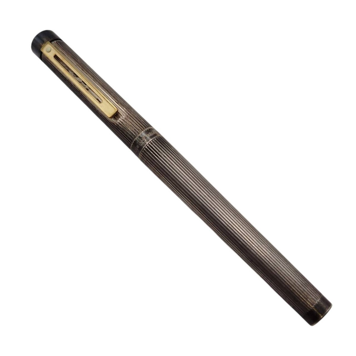 S-07969 SHEAFFER シェーファー スターリングシルバー 万年筆 14K ペン先 文房具 筆記用具 筆記未確認 現状品 17