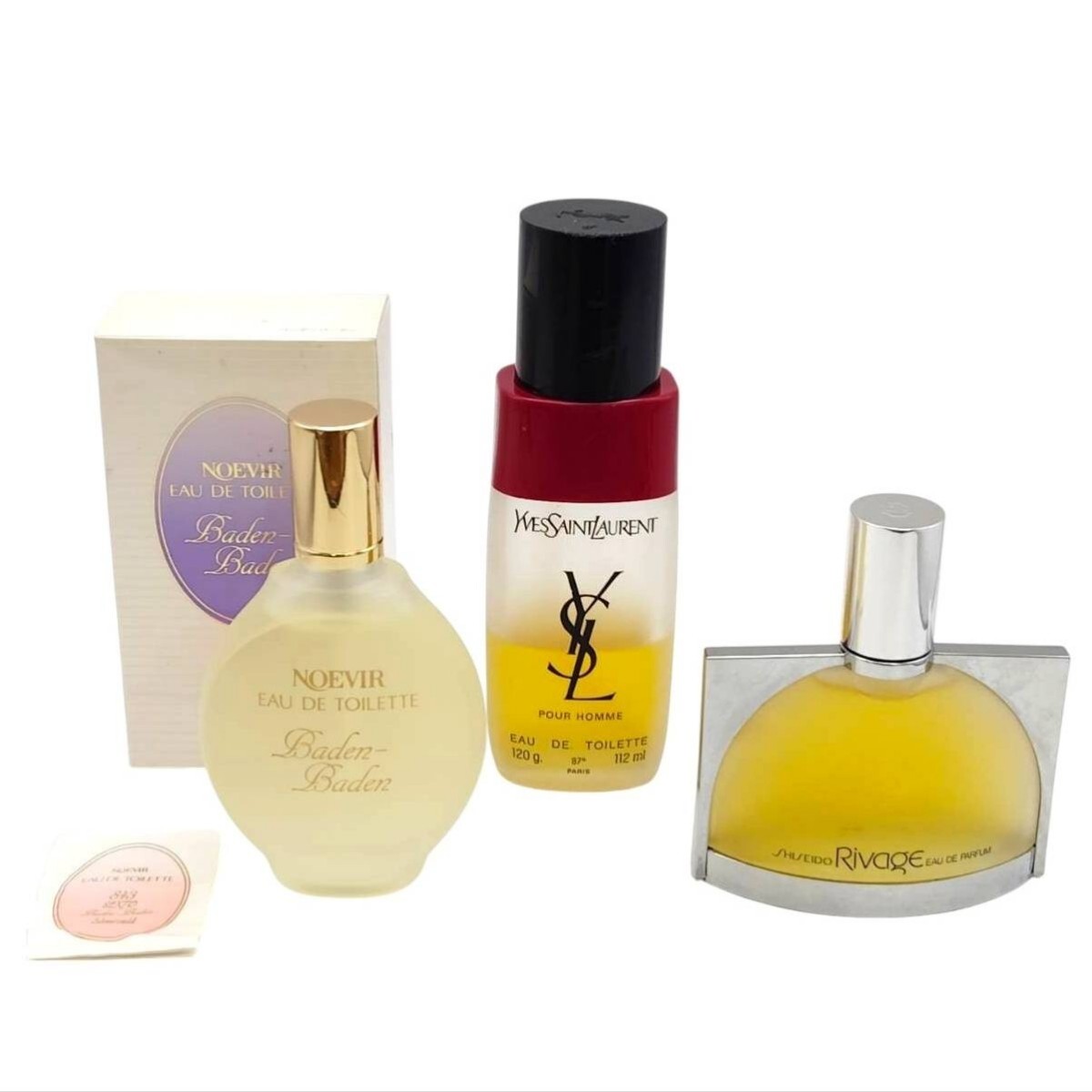S-07707 香水 3点セット SHISEIDO 資生堂 リバージュ YSL イヴ・サンローラン プールオム NOEVIR ノエビア バーデンバーデン 現状品 015