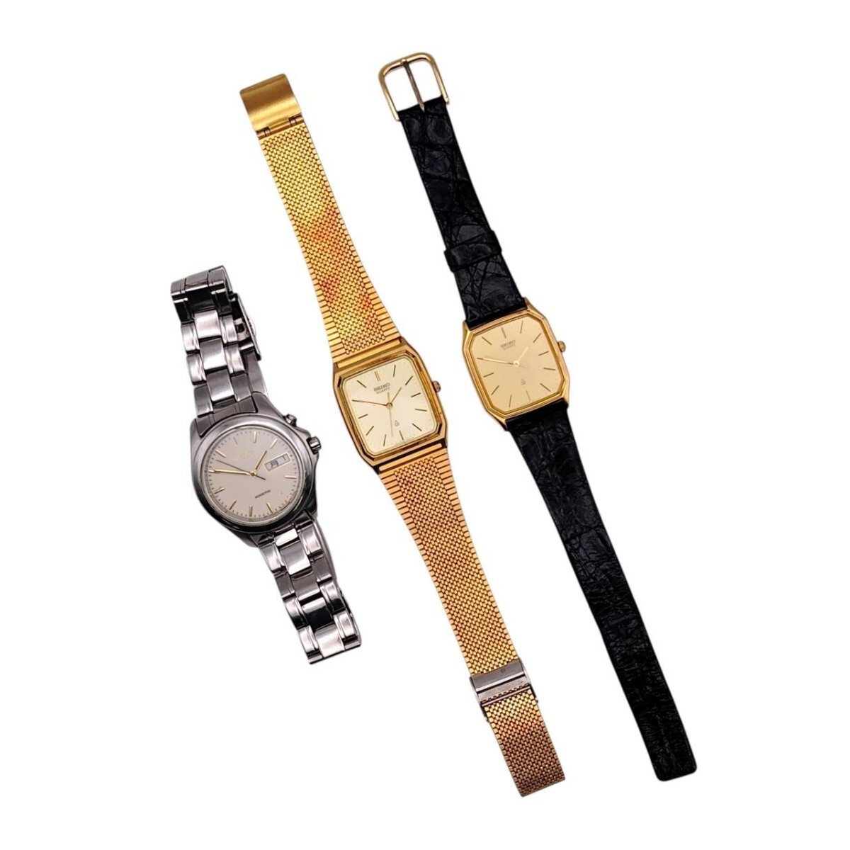 S-08211 SEIKO セイコー 腕時計 計3点 キネティック 5M43-0E10 クォーツ 6030-5430 6431-5150 部品取り ジャンク 現状品 05
